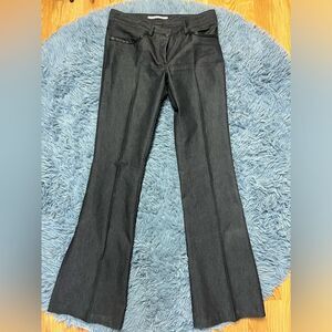Anja Flint Gray Flare Denim Pants Size S 6